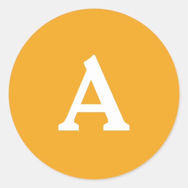 Orange & White Personalised Monogram Envelope Seal (Front)