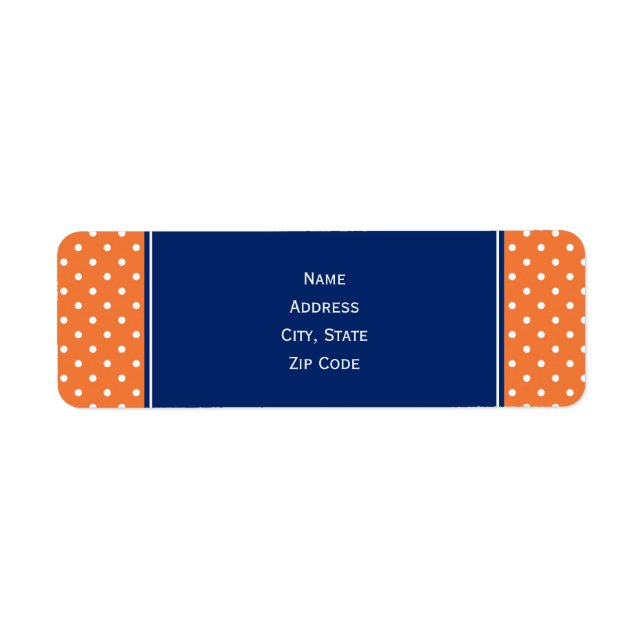 Orange, White Polka Dot with Royal Blue (Front)