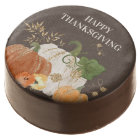 Orange White Pumpkins Gold Glitter Thanksgiving