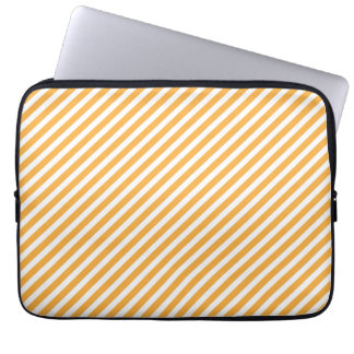 Orange & White Striped Laptop Sleeve