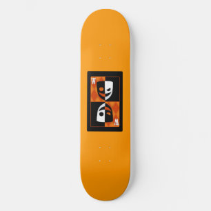 Orange Wilcard Faces Skateboard Deck