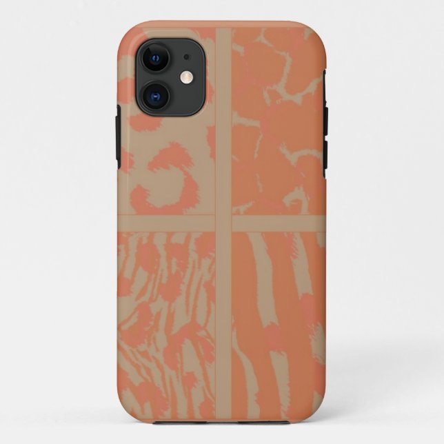 Orange Wild Animal Patterns Case-Mate iPhone Case (Back)