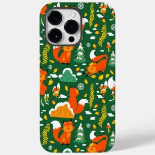 Orange Wild Autumn Winter Forest Fox Case-Mate iPhone 14 Pro Max Case