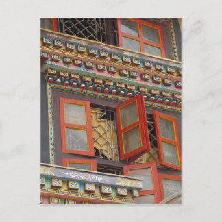 Orange Windows in Kathmandu Postcard
