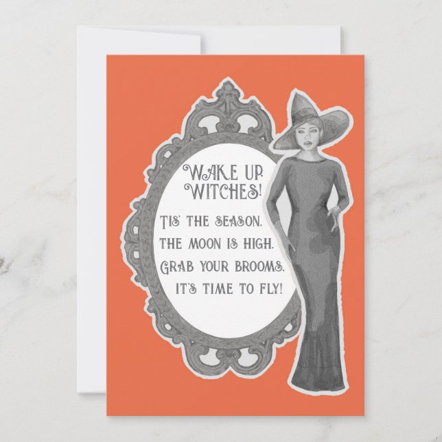 Orange Witch Invitation (Front)