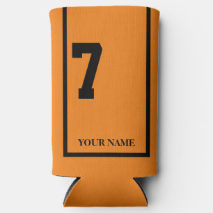 Orange with Black Horse 7 Saddle Cloth Custom Seltzer Can Cooler