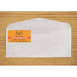 Orange With Highlighted Brand Name Shipping Label