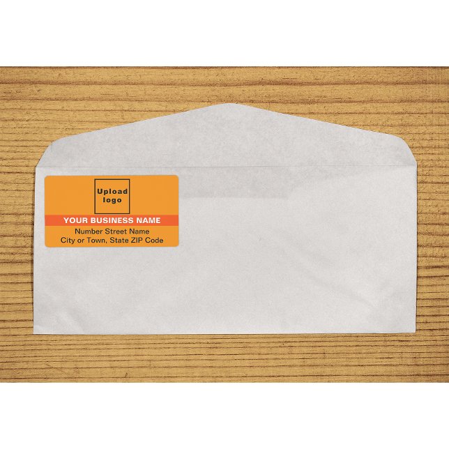 Orange With Highlighted Brand Name Shipping Label (Orange with highlighted brand name shipping label on envelope)