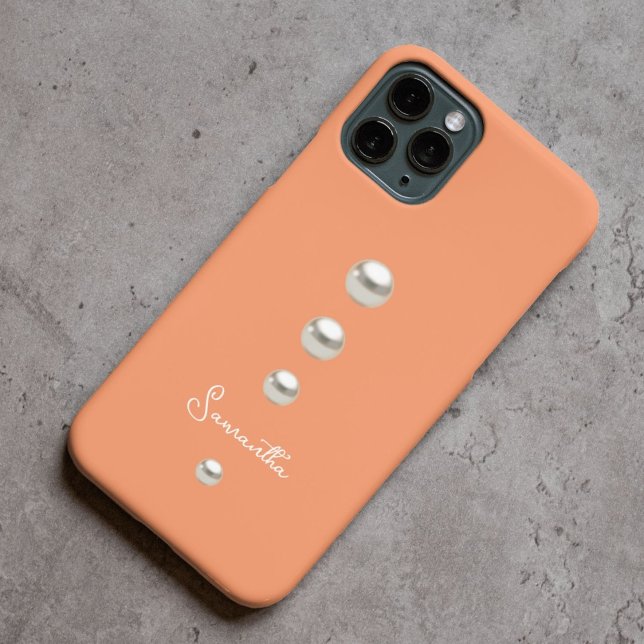 orange with pearls Case-Mate iPhone case (Creator Uploaded)