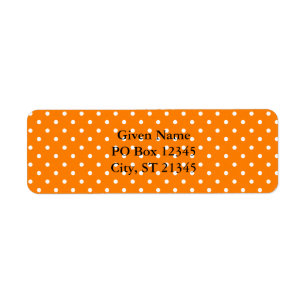 Orange with White Polka Dots