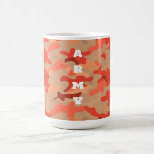 Orange Woodland Camo Coffee Mug