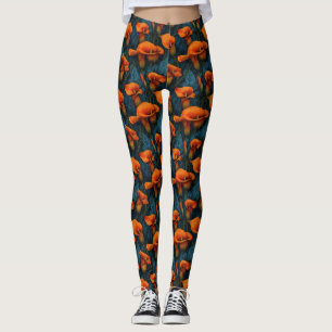 Orange Workout Wear Calla lilies Themed Gifts For Leggings