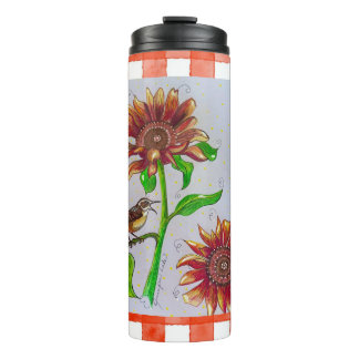 Orange Wren Thermal Tumbler