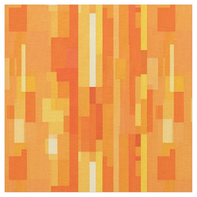 Orange & Yellow Abstract Fabric (Close Up)