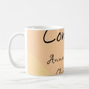 Orange yellow abstract graduate congrats add name coffee mug