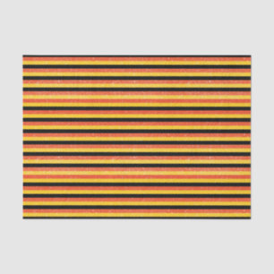 Orange, Yellow and Black Glittery Stripes Tissue Paper