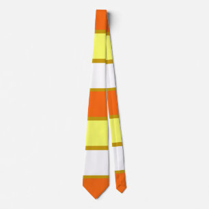 Orange, Yellow and White Stripes Tie