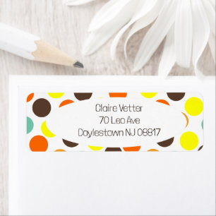 Orange, Yellow, Brown, Blue Dots