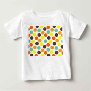 Orange, Yellow, Brown, Blue Dots Baby T-Shirt