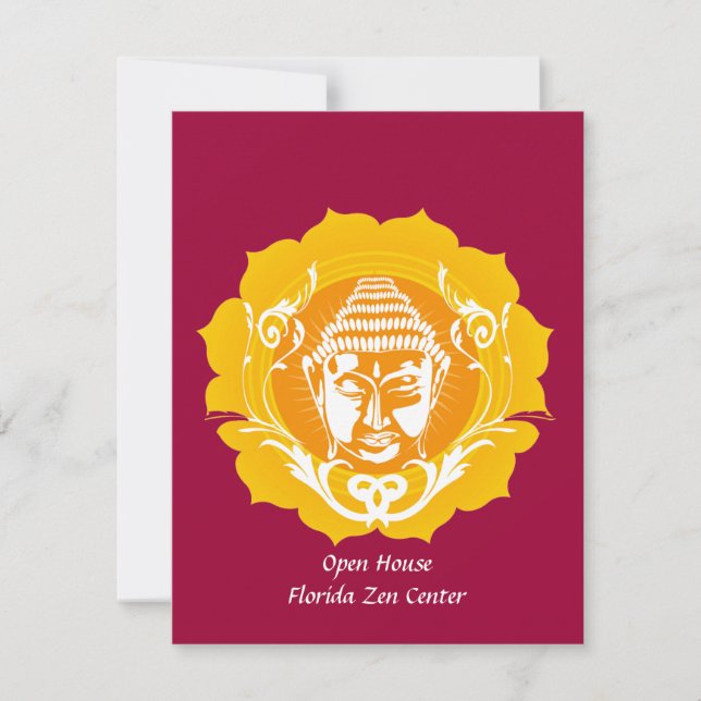 Orange & Yellow Buddha Invitation (Front)