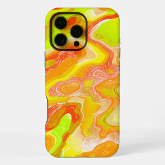 Orange Yellow Colourful Topography Abstract Marble iPhone 16 Pro Max Case