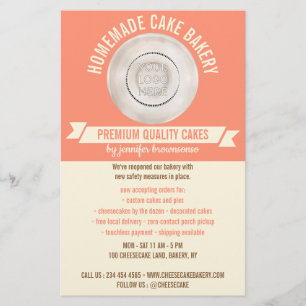 Orange Yellow Cooking Custom Logo Bakery Flyer