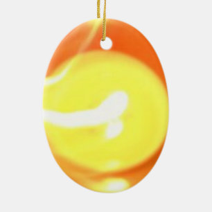 Orange Yellow Flame Candle Light, Art Ceramic Tree Decoration