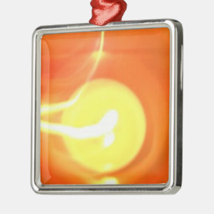 Orange Yellow Flame Candle Light, Art Metal Tree Decoration