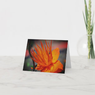Orange Yellow Flower Customisable Note Card