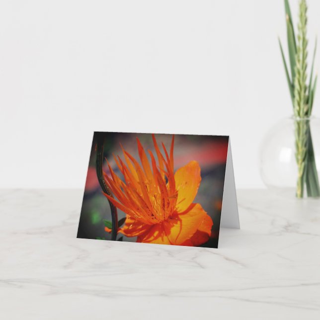 Orange Yellow Flower Customisable Note Card (Front)