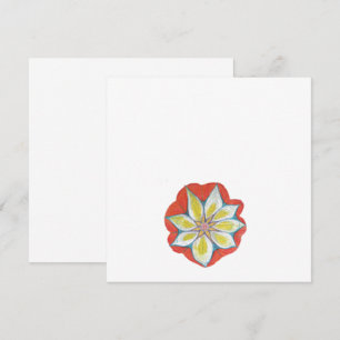 Orange Yellow Flower Mandala  Standard Invitation