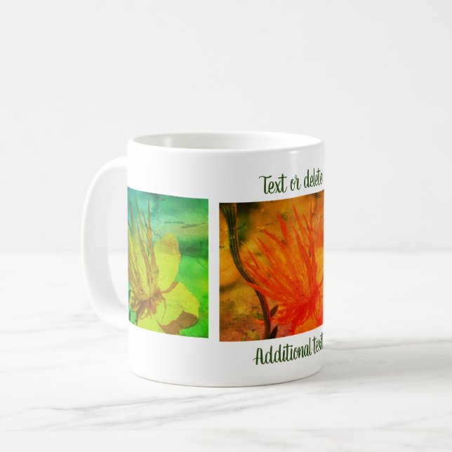 Orange Yellow Flower Photography Personalised Coffee Mug (Front Left)