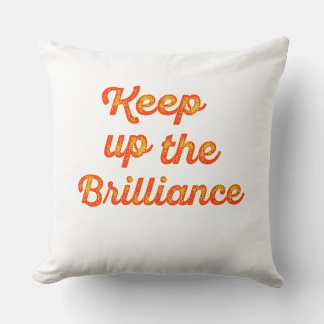 Orange Yellow Font Design with Motivating Message Cushion (Front)
