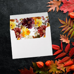 Orange & Yellow Gold Fall Floral 2 Envelope