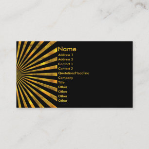 Orange/Yellow/Gold Light Beams Business Card
