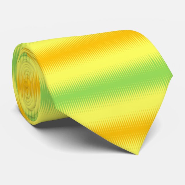 Orange Yellow Green Tie (Rolled)