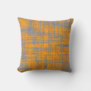 Orange Yellow Grey Blue Modern Pattern Cushion