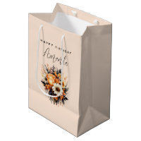 Orange Yellow Grey Flower Bouquet Birthday