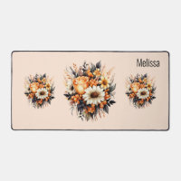 Orange Yellow Grey Flower Bouquet