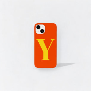 Orange Yellow Initial Personalised Monogram  Case-Mate iPhone 14 Case