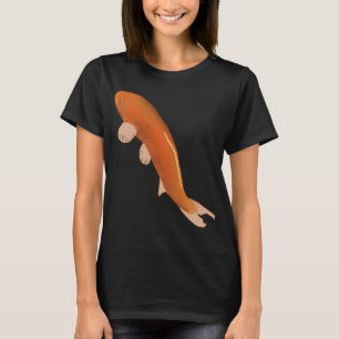 Orange Yellow Koi fish Drawing, Sticker T-Shirt