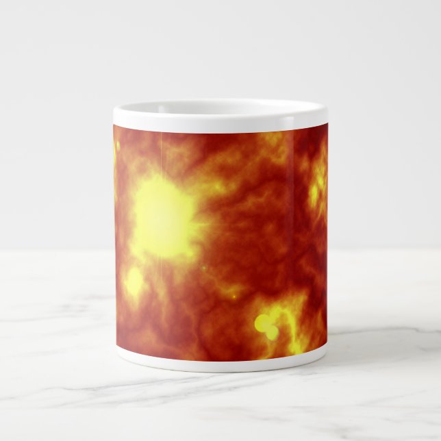 Orange & Yellow Large Coffee Mug (Front)