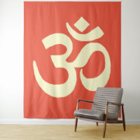 Orange Yellow Om Namaste Symbol