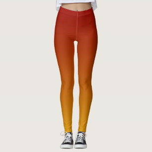 Orange Yellow Ombre Sunset Leggings