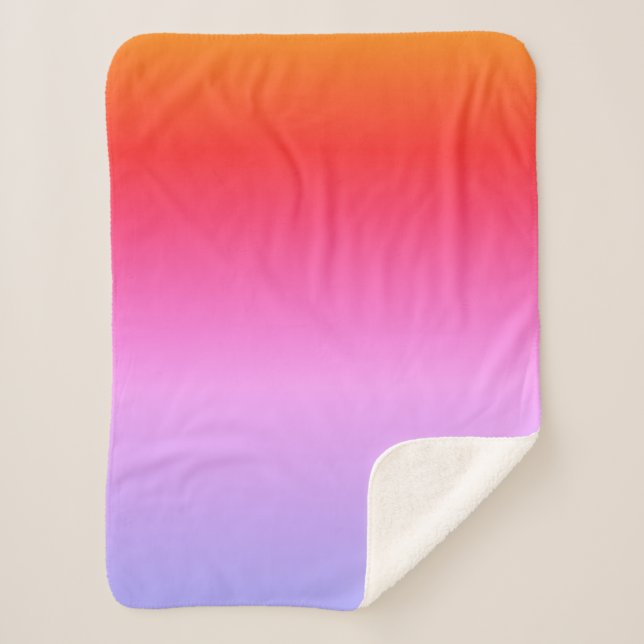 Orange Yellow Pink Purple Blanket (Front)