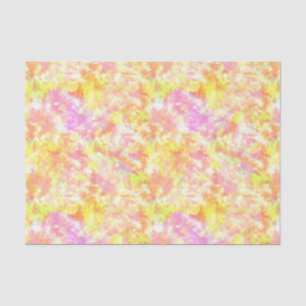 Orange Yellow Pink Tie Dye Watercolor Pattern Tissue Paper