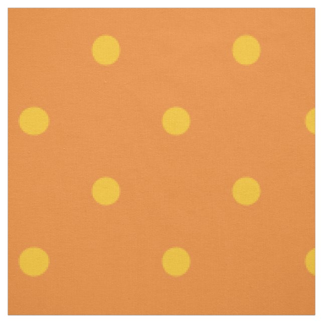 Orange & Yellow Polka Dots Fabric (Swatch)