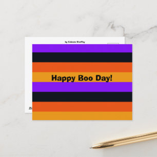 Orange, Yellow, Purple and Black Stripes Postcard