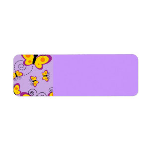 ORANGE YELLOW PURPLES BUTTERFLIES CARTOON CUTE CHE
