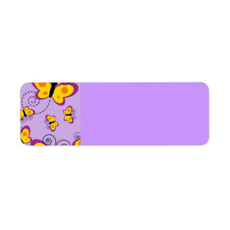 ORANGE YELLOW PURPLES BUTTERFLIES CARTOON CUTE CHE